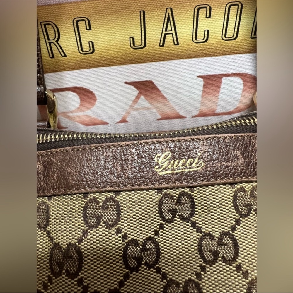 Gucci Beige Brown GG Canvas Tote - Picture 7 of 12
